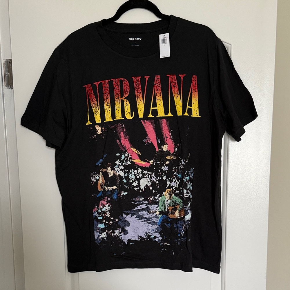Old Navy Black Nirvana Graphic Tee